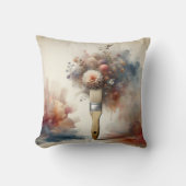 夢を見るペイントブラシ花束 クッション (正面)