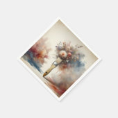 夢を見るペイントブラシ花束 スタンダードカクテルナプキン (角)