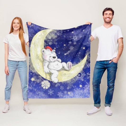 夢を見るリトルクリスマスベアフリースブランケット フリースブランケット (インサイチュ)