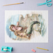 夢を見るヴィンテージMermaid Child #6、18lb 17x23 薄葉紙 (クラフト)