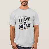 夢を見る勇気 インスピレーション タイポグラフィ デザイン Tシャツ (正面)