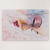 夢を見る女性パズル ジグソーパズル (横)