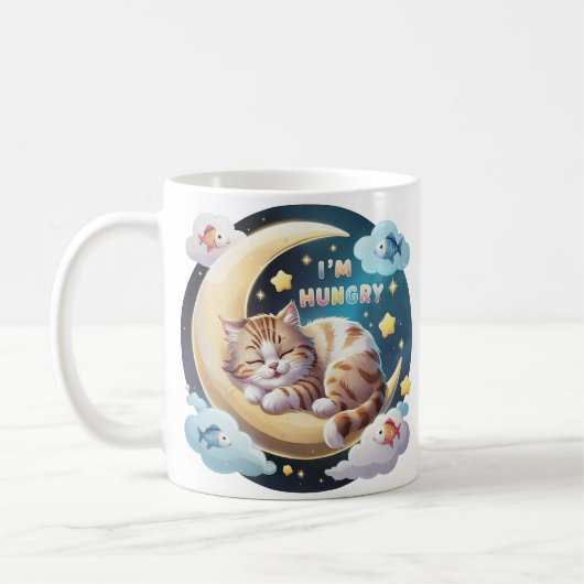 夢を見る子猫 コーヒーマグカップ (左)