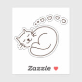 夢を見る子猫 シール (シート)
