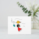 夢を見る少女 ポストカード (スタンド正面)