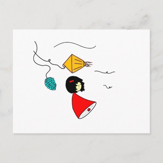 夢を見る少女 ポストカード (正面)