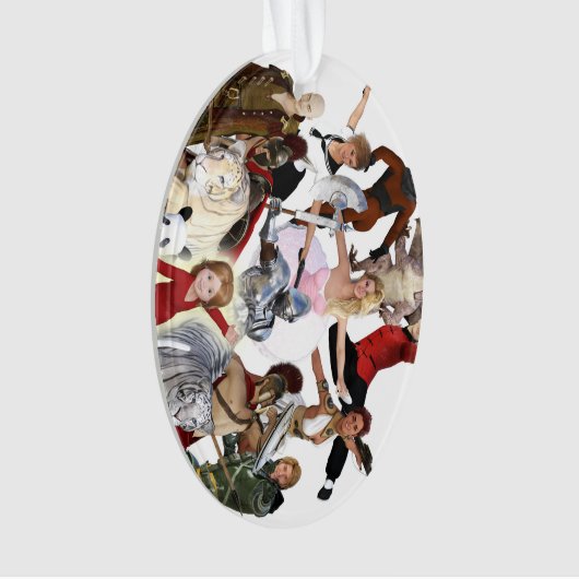 夢を見る文学的なクラシックおよび架空の人物 オーナメント (正面)