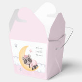 夢を見る月のアライグマの女の子の赤ちゃんシャワー フェイバーボックス (オープン)