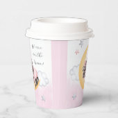 夢を見る月のアライグマの女の子の赤ちゃんシャワー 紙コップ (右)