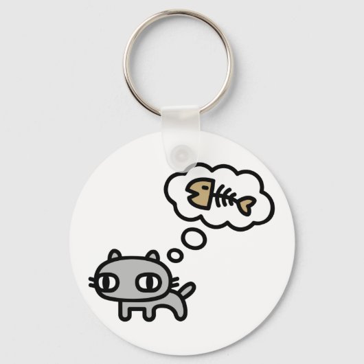 夢を見る猫 キーホルダー (正面)