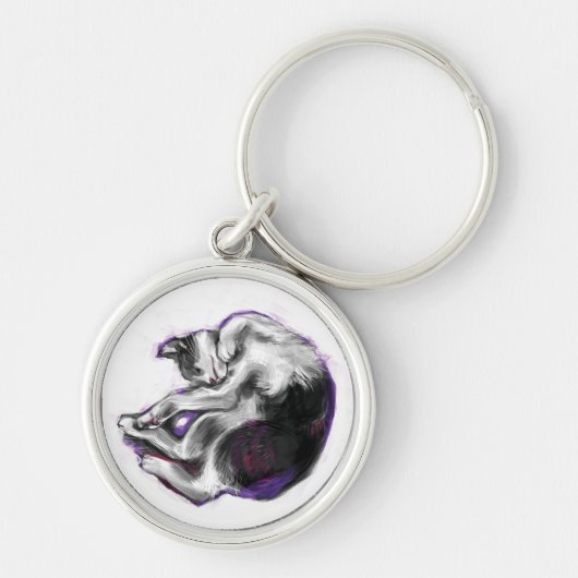 夢を見る猫。 キーホルダー (正面)