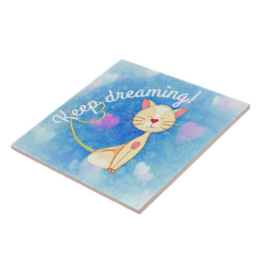 夢を見る猫 タイル (側面)