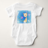 夢を見る猫 ベビーボディスーツ (裏面)