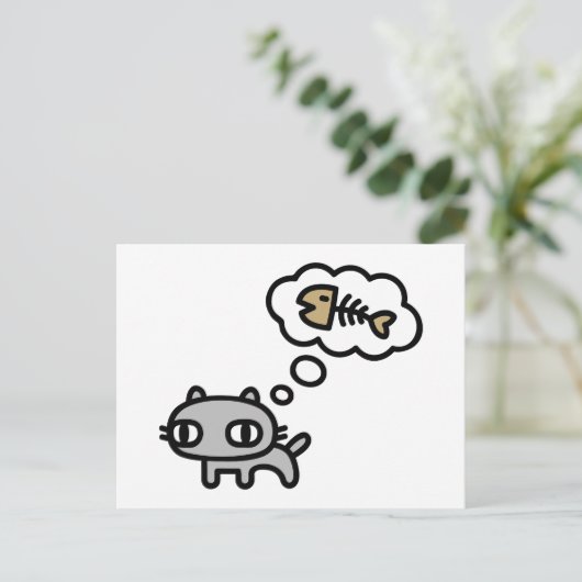 夢を見る猫 ポストカード (スタンド正面)