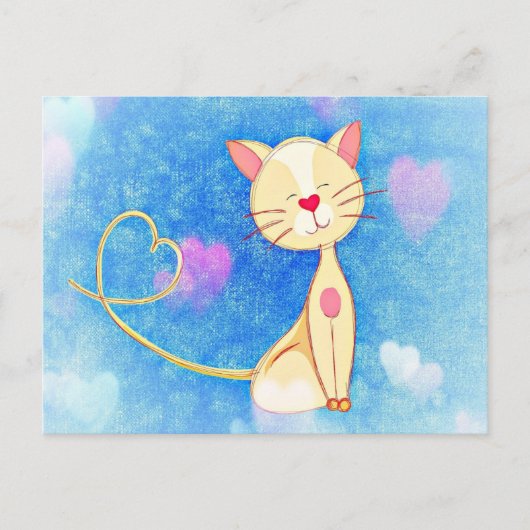 夢を見る猫 ポストカード (正面)