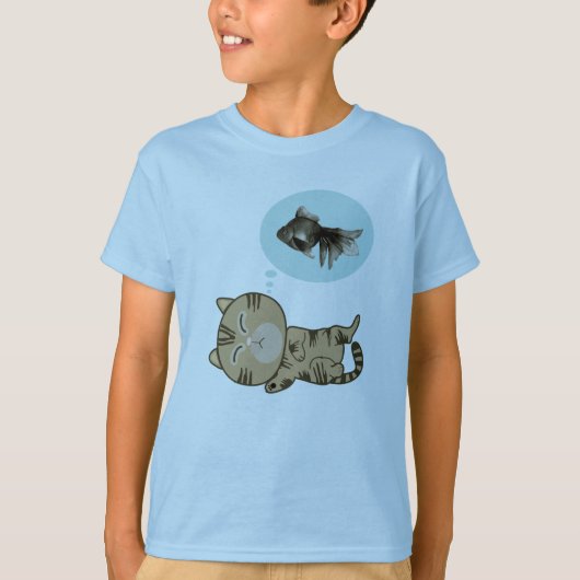 夢を見る猫 Tシャツ (正面)