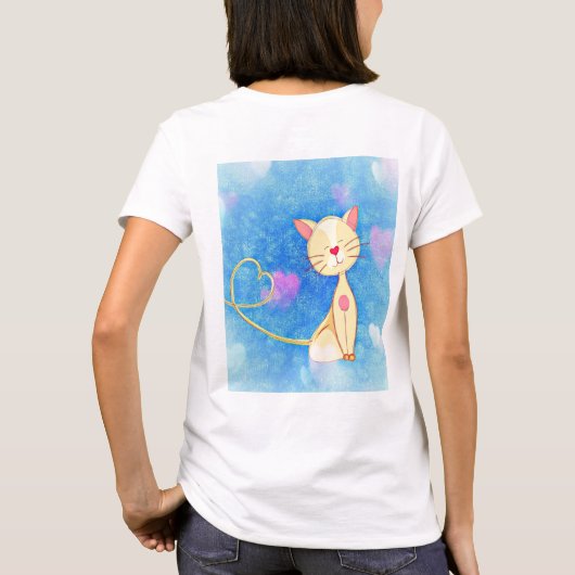 夢を見る猫 Tシャツ (裏面)