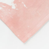 夢を見る者ストライプにピンクの水色の花を贈る フリースブランケット (角)