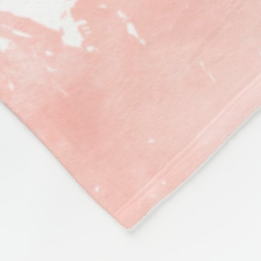 夢を見る者ストライプにピンクの水色の花を贈る フリースブランケット (角)