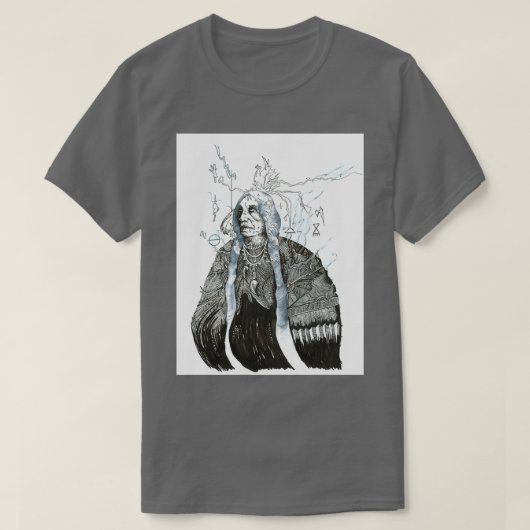 夢を見る鹿のラメ Tシャツ (デザイン正面)