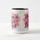 夢を見る。やれ。所有する」 ツートーンマグカップ (中央)