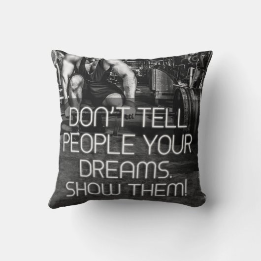 夢を見る – トレーニング やる気を起こさせる クッション (裏面)