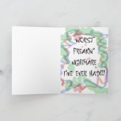 夢を見る – 曲がった挨拶を聞く カード (内部)