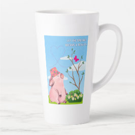 夢を見る – 豚の引用文 カフェラテマグ