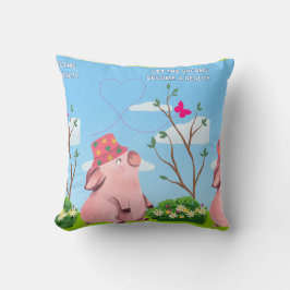 夢を見る – 豚の引用文 クッション