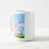 夢を見る – 豚の引用文 コーヒーマグカップ (正面左)