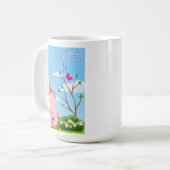 夢を見る – 豚の引用文 コーヒーマグカップ (正面左)