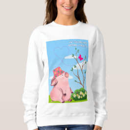 夢を見る – 豚の引用文 スウェットシャツ