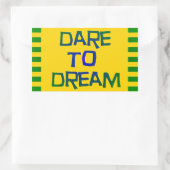 夢を見る 長方形シール (バッグ)