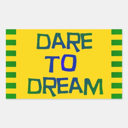 夢を見る 長方形シール (正面)