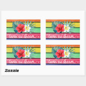 夢を見る 長方形シール (シート)