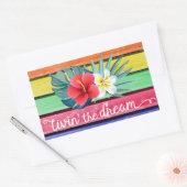 夢を見る 長方形シール (封筒)