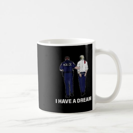 夢を見る Funny Trump 警察ステッカー メンズ レディース コーヒーマグカップ (右)
