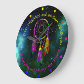 夢を見るBoho Chic ラージ壁時計 (傾斜)
