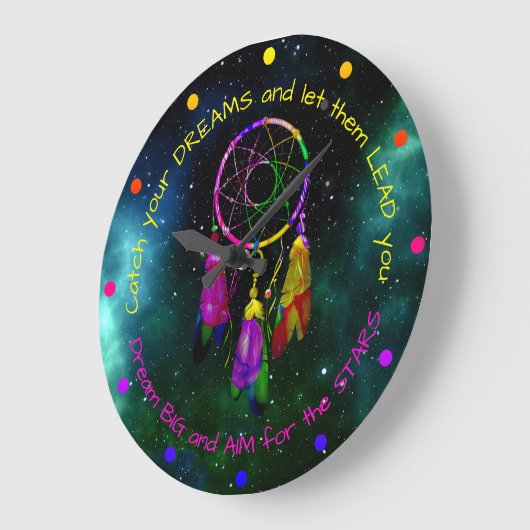 夢を見るBoho Chic ラージ壁時計 (傾斜)