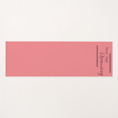 "夢を見ストップない"フレーズ黒レタリング ヨガマット (正面(横))