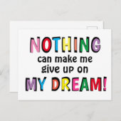 夢を見与えては到底思えカラフルぬ ポストカード (正面/裏面)