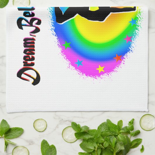 夢を見信じて体操の夢を実現する キッチンタオル (折り畳み)