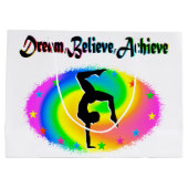 夢を見信じて体操の夢を実現する ラージペーパーバッグ (裏面)