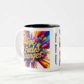 「夢を見信じよ、達成せよ」 ツートーンマグカップ (正面左)