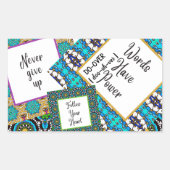 夢を超える計画を実行 長方形シール (正面)