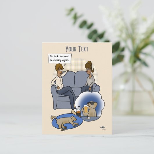 夢を追いかける犬 ポストカード (スタンド正面)