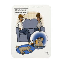 夢を追いかける犬 マグネット