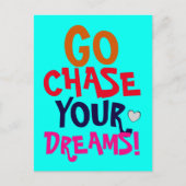 夢を追いかけカラフルやる気を起こさせるる ポストカード (正面)
