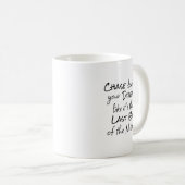 「夢を追い払え…」 フレーズブラックレタリング コーヒーマグカップ (正面右)