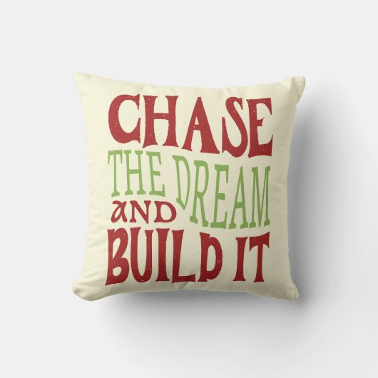 夢を追い求めて作り上げる クッション (正面)